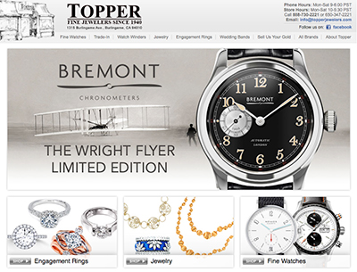 Topper Fine Jewelers - Website